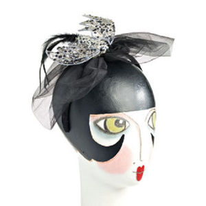 Halloween Silver Crystal Sequins Bird Headband NEW